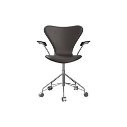 Serie 7&trade; 3217 forsidepolstret kontorstol, Essential dark brown, Fritz Hansen