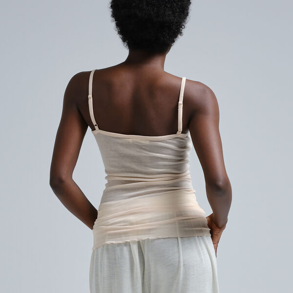 Cotton Spaghetti Top, rosie beige, Seamless Basic