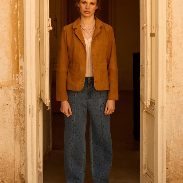 IR Funda Jacket, suede light brown, Atelier R&ecirc;ve