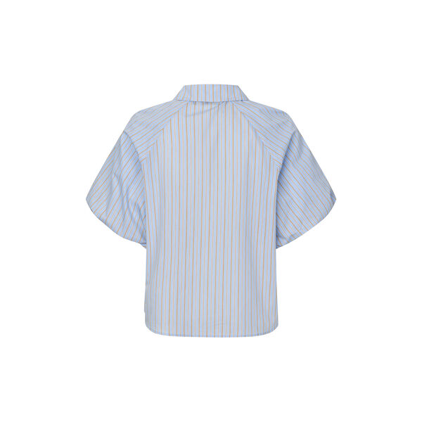 Augustamd shirt, blue brown stripe, Modstr&ouml;m