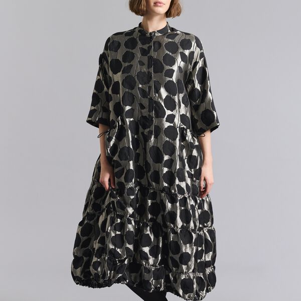 Flowerbomb lang kjole, stone/black flowerbomb, BITTE KAI RAND