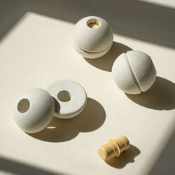 3 x skumbolde, sand grey/honey yellow, MODU