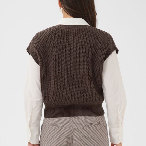 TruneSZ Vest, chocolate brown, Saint Tropez