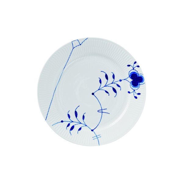 Bl&aring; Mega Riflet tallerken &Oslash; 27 cm, Nr. 9, Royal Copenhagen