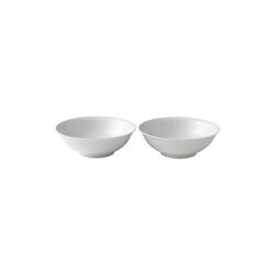 Hvid Riflet skål 35 cl, 2 stk Hvid Riflet skål 35 cl, 2 stk, Royal Copenhagen