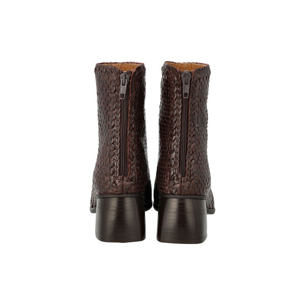 Støvlet, dark brown braid, ANGULUS