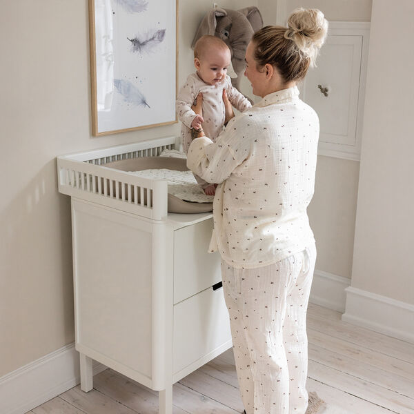 Sebra puslebordet med skuffer, classic white, Sebra