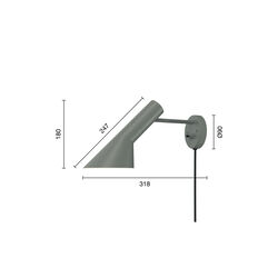 AJ væglampe, warm grey AJ væglampe, warm grey, Louis Poulsen