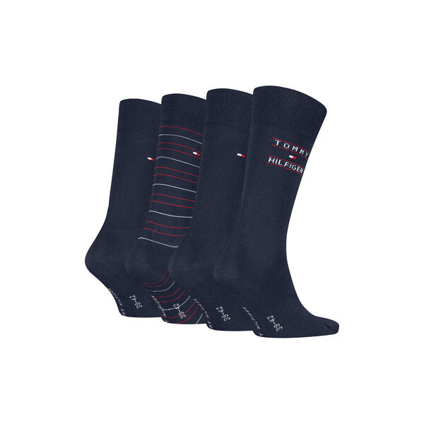 Tommy Hilfiger Men Sock 4P Giftbox | Navy | Str&oslash;mpe, Tommy Hilfiger
