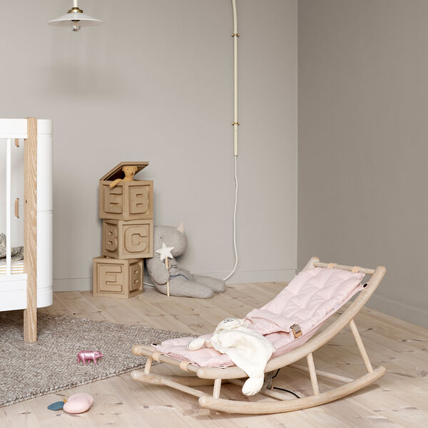 Wood baby & junior vippestol, eg/rosa, Oliver Furniture