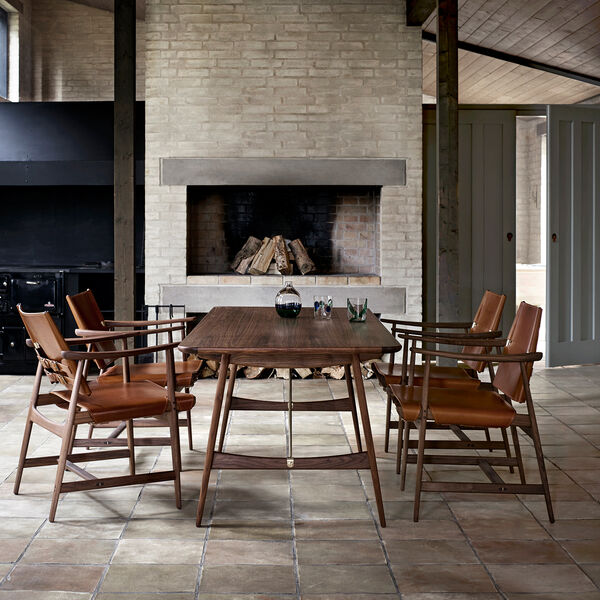BM1160 Jagtbordet spisebord, olieret valn&oslash;d/st&aring;l, Carl Hansen & S&oslash;n