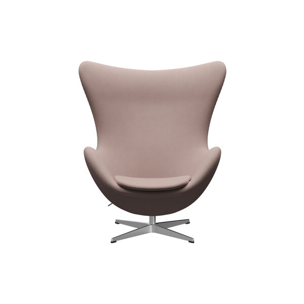 Ægget™ 3316 loungestol, Christianshavn 1130 light red uni/satin brushed aluminium, Fritz Hansen