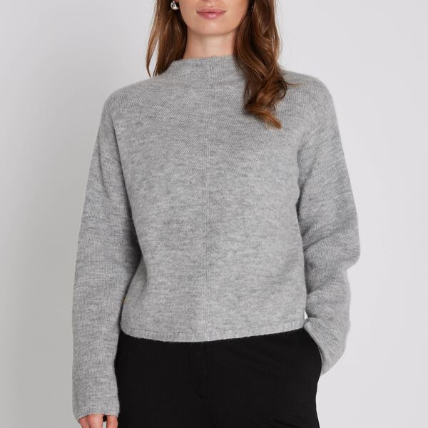 Meri Torna knit sweater, ligth grey, PBO