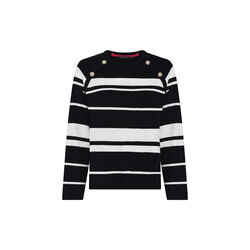 Jumper Sporty Milano Knit, navy/offwh, Micha