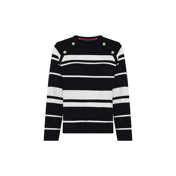 Jumper Sporty Milano Knit, navy/offwh, Micha