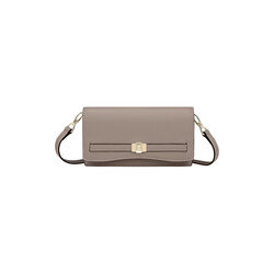 Farah Wallet on Leather Strap, taupe, Aigner