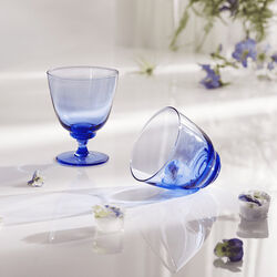 Flow vandglas, mørk blå, Holmegaard