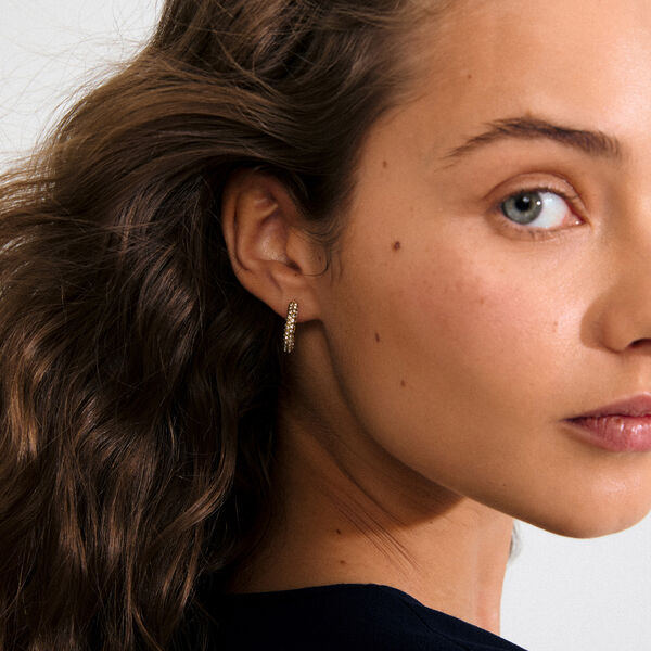 TATUM hoops Medium, guldbelagt, Pilgrim