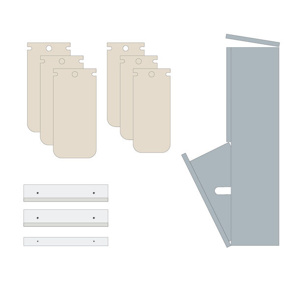 SORTED Standard Tall affaldssortering, denim blue, DesignLife