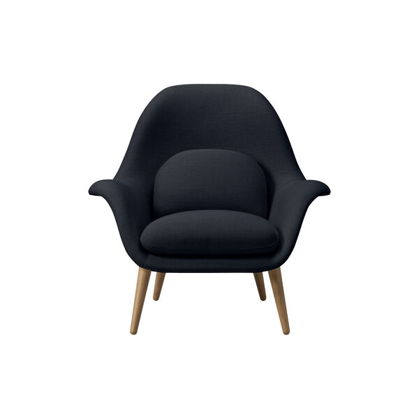 FF1770 Swoon Lounge Chair, Sunniva 192/lakeret eg, Fredericia Furniture