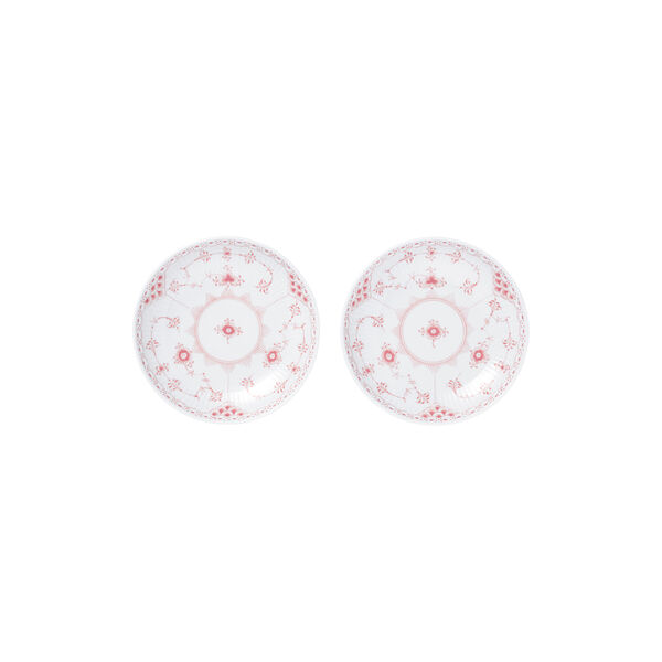 Koral Musselmalet Halvblonde lav sk&aring;l 15 cm, 2 stk., Royal Copenhagen