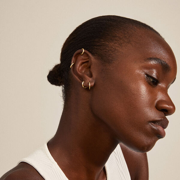 ARIELLA Hoops 2-i-1 s&aelig;t, gold plated, Pilgrim
