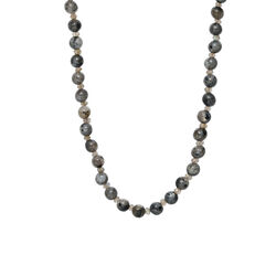 Estelle halskæde, forgyldt/grå, Pure by Nat