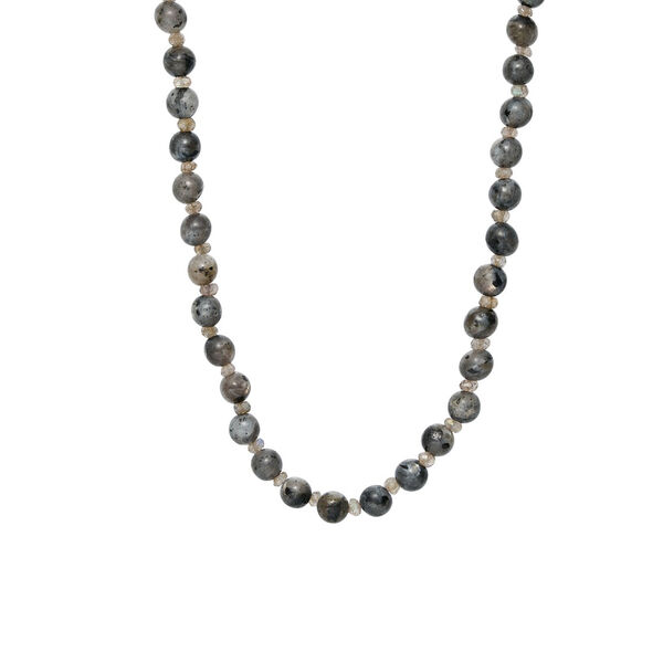 Estelle halskæde, forgyldt/grå, Pure by Nat