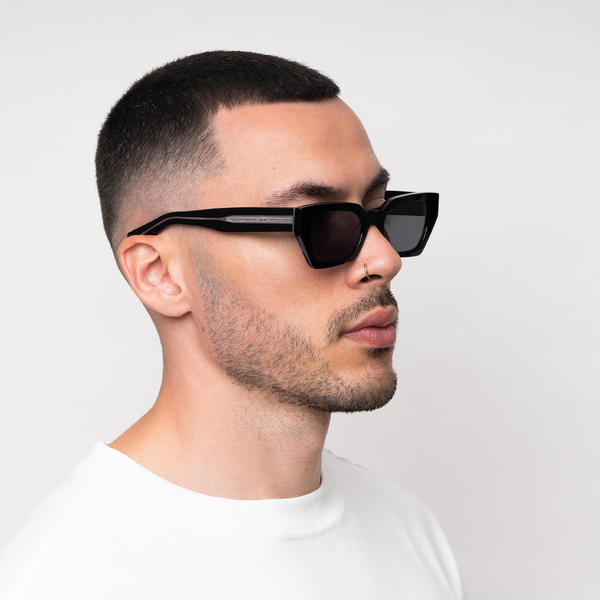 LUNA solbriller, black/transparent, MESSYWEEKEND