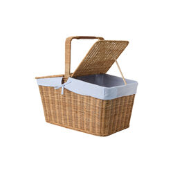 Rattan&nbsp;Picnic&nbsp;Basket&nbsp;with&nbsp;Liner, Lexington