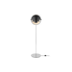 Multi-Lite Floor Lamp, black semi matt/chrome, GUBI