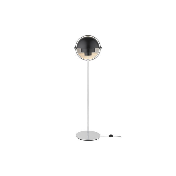 Multi-Lite Floor Lamp, black semi matt/chrome, GUBI