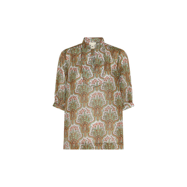 HMTurin shirt, green paisley print, Heartmade