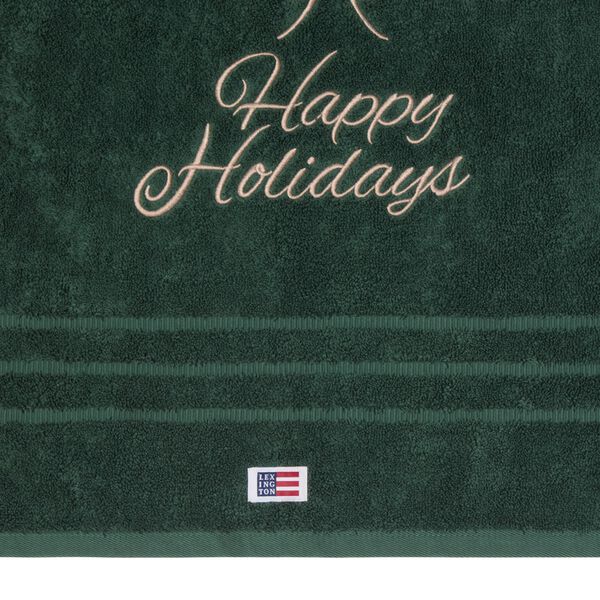 Original Towel Happy Holidays, juniper green/lt beige, Lexington