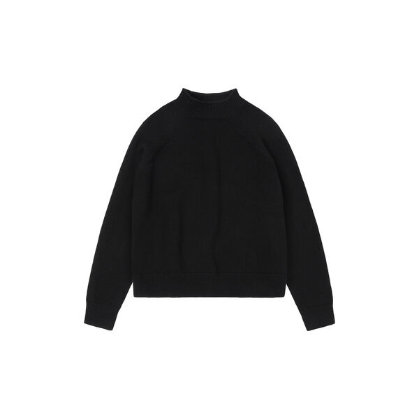 Raw Wool Jumper, black, FUB