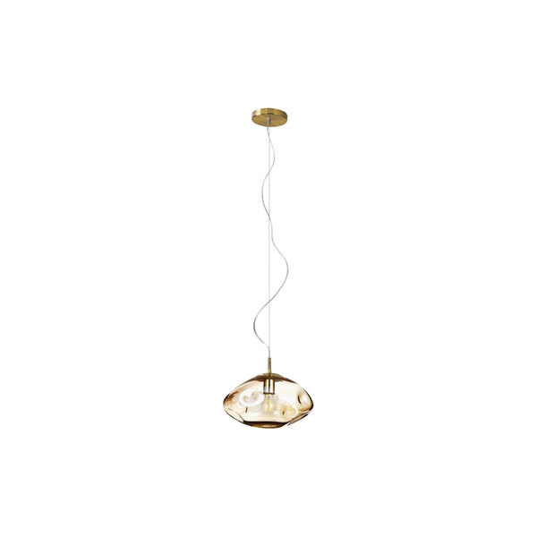 Amora Glass Pendant, beige/gold, Westwing Collection