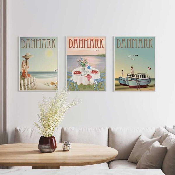 DANMARK fiskeb&aring;dene plakat, ViSSEVASSE