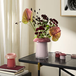 Soma Fyrfadsstager 2 stk., rosa/terracotta, Holmegaard