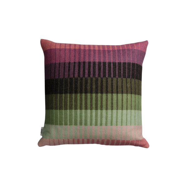 ÅSMUND GRADIENT Cushion, pink/green, Røros Tweed