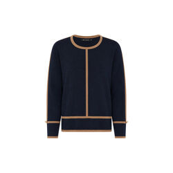 Jumper Sporty Milano Knit, navy/camel, Micha