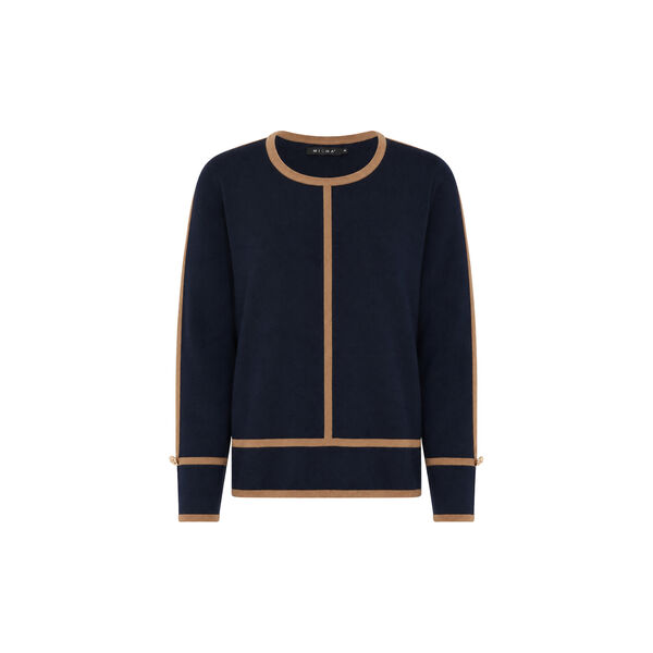 Jumper Sporty Milano Knit, navy/camel, Micha