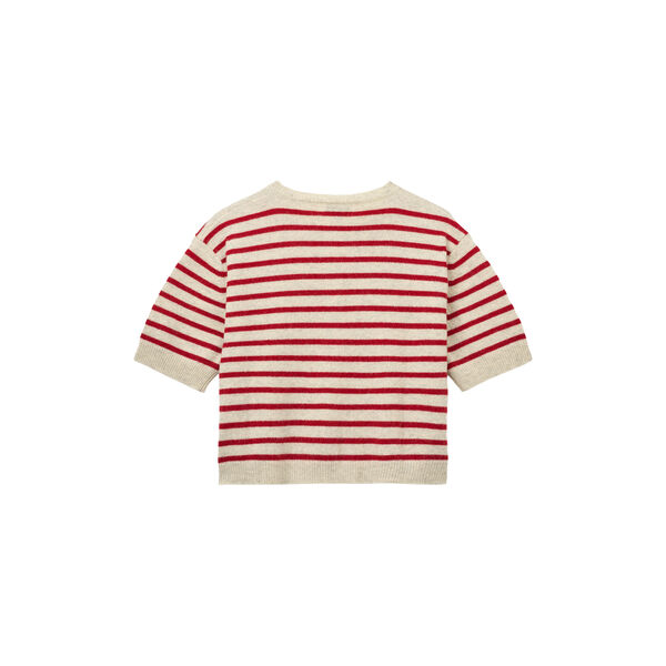 Signe cardigan, red creme, Studio Feder