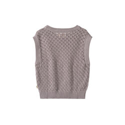 Knit Vest Saga, dusty purple, Wheat