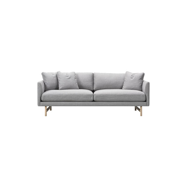 5552 Calmo 95 2 pers. sofa, gr&aring;/lakeret eg, Fredericia Furniture