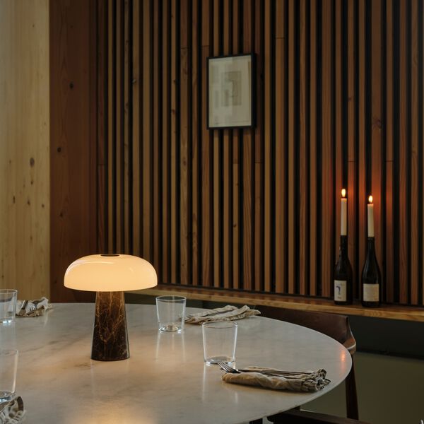 Glossy Mini Portable bordlampe, brun, Design For The People