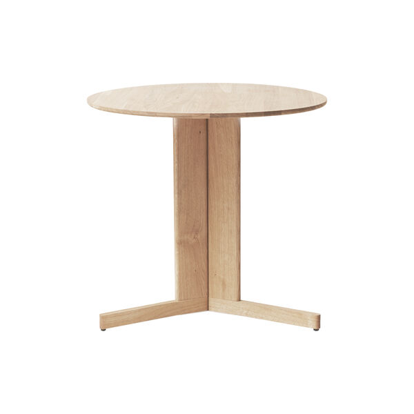Trefoil Round Table, white oiled oak, Form & Refine
