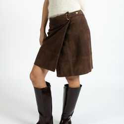 Suede skirt, warm brown Suede skirt, warm brown, Coster Copenhagen