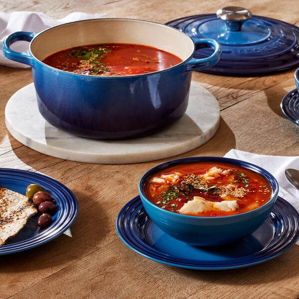 Signature rund st&oslash;bejernsgryde &Oslash; 24 cm, azure blue, Le Creuset