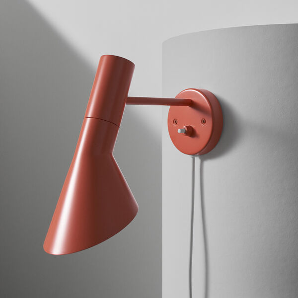 AJ væglampe, electric orange, Louis Poulsen