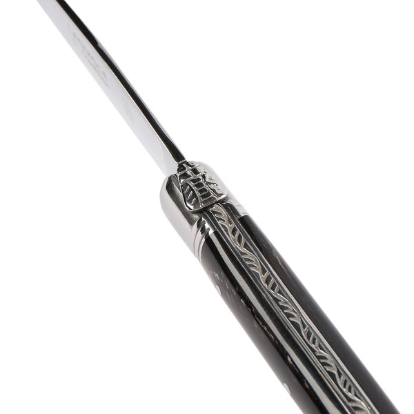 Steakkniv, sort horn struktur Steakkniv, sort horn struktur, Laguiole Tradition